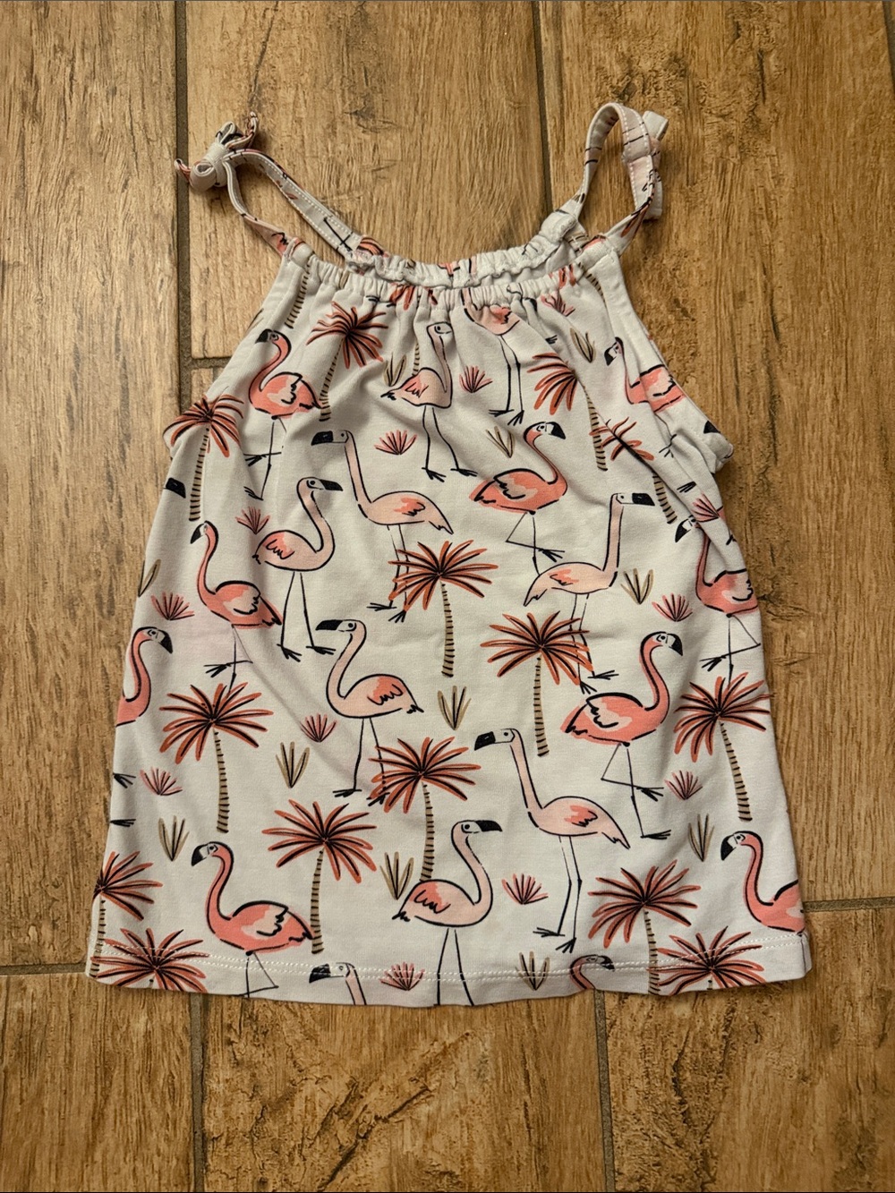 LITTLE SLEEPIES TANK: PINK FLAMINGOS (SIZE 3T)